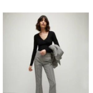 Veronica Tani Pant - Beard Black and Ecru Checkered Pants
